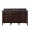 James Martin Vanities Brittany 60in Single Vanity, Burnished Mahogany w/ 3 CM Charcoal Soapstone Quartz Top 650-V60S-BNM-3CSP - alternate 1